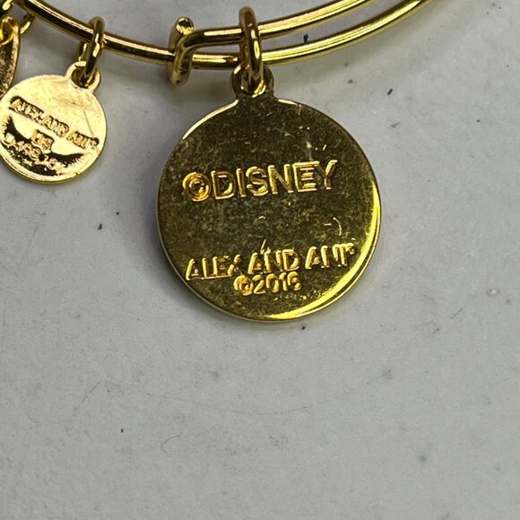 Disney Alex & Ani Mickey Mouse Santa Bangle Bracelet Holiday Charm - Picture 5 of 7